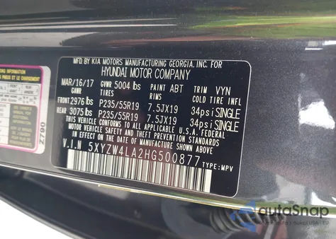 2017 Hyundai Santa Fe Sport 2.0T Ultimate z USA, uszkodzony, nr VIN 5XYZW4LA2HG500877